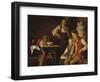 Family scene by Nils Bergslien-Nikolai Astrup-Framed Giclee Print