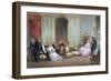 Family Scene, C.1840 (Colour Litho)-Eugene-Louis Lami-Framed Giclee Print