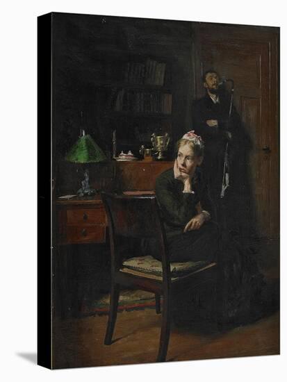 Family Scene in an Interior, 1885-Peter Vilhelm Ilsted-Stretched Canvas