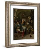 Family Scene-Jan Havicksz Steen-Framed Art Print