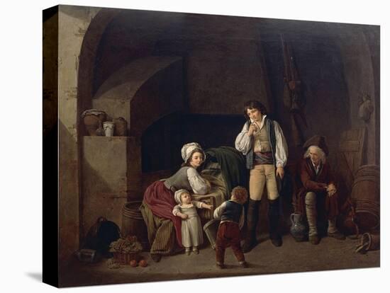 Family Scene-Louis Leopold Boilly-Stretched Canvas
