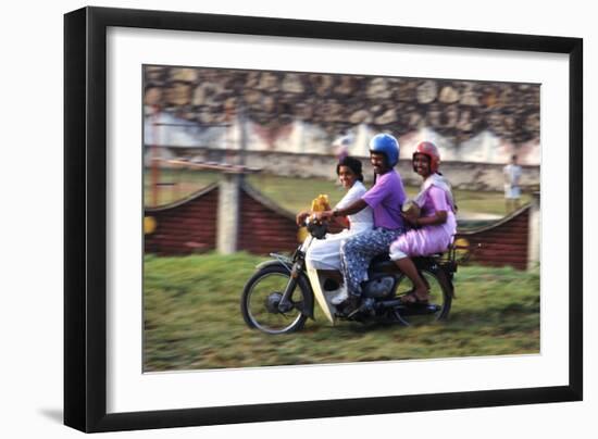 Family Scooter-Charles Bowman-Framed Photographic Print