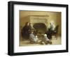 Family Seated Around a Hearth-Jules Jean Geoffroy-Framed Giclee Print