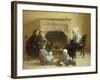 Family Seated Around a Hearth-Jules Jean Geoffroy-Framed Giclee Print