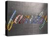 Family Sign Metal-Design Turnpike-Stretched Canvas