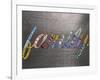 Family Sign Metal-Design Turnpike-Framed Giclee Print