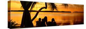 Family Silhouette at Sunset - Florida-Philippe Hugonnard-Stretched Canvas