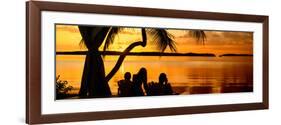 Family Silhouette at Sunset - Florida-Philippe Hugonnard-Framed Photographic Print