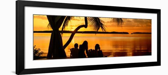 Family Silhouette at Sunset - Florida-Philippe Hugonnard-Framed Photographic Print