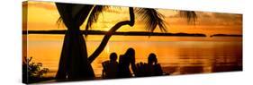 Family Silhouette at Sunset - Florida-Philippe Hugonnard-Stretched Canvas