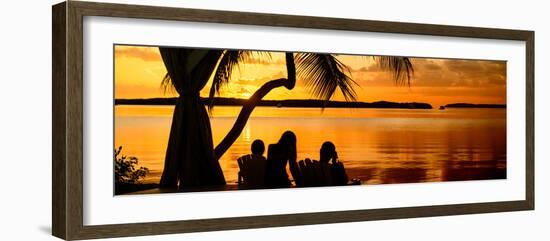 Family Silhouette at Sunset - Florida-Philippe Hugonnard-Framed Photographic Print