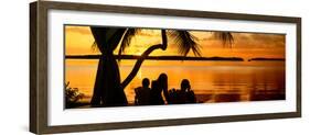 Family Silhouette at Sunset - Florida-Philippe Hugonnard-Framed Photographic Print