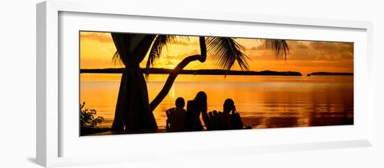 Family Silhouette at Sunset - Florida-Philippe Hugonnard-Framed Photographic Print