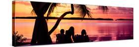 Family Silhouette at Sunset - Florida-Philippe Hugonnard-Stretched Canvas