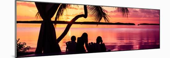 Family Silhouette at Sunset - Florida-Philippe Hugonnard-Mounted Photographic Print