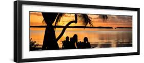 Family Silhouette at Sunset - Florida-Philippe Hugonnard-Framed Photographic Print