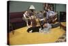 Family Sitting around Living Room-William P. Gottlieb-Stretched Canvas