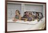 Family Sitting in Car Outside Garage-William P. Gottlieb-Framed Photographic Print