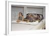 Family Sitting in Car Outside Garage-William P. Gottlieb-Framed Photographic Print