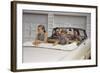 Family Sitting in Car Outside Garage-William P. Gottlieb-Framed Photographic Print