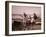 Family Sitting on Dock-null-Framed Art Print