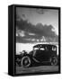 Family Sleeping in their Car Alongside Highway 30-Allan Grant-Framed Stretched Canvas