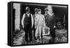 Family Standing in Front of Garage, Ca. 1925-null-Framed Stretched Canvas