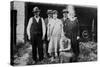 Family Standing in Front of Garage, Ca. 1925-null-Stretched Canvas