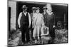 Family Standing in Front of Garage, Ca. 1925-null-Mounted Photographic Print