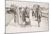 Family Strolling Along Sea Front with Baby, 1930S-null-Mounted Photographic Print