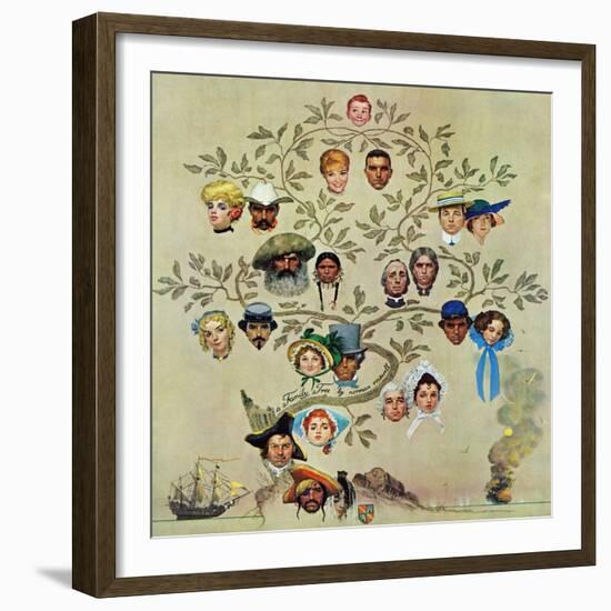 "Family Tree", October 24,1959-Norman Rockwell-Framed Giclee Print