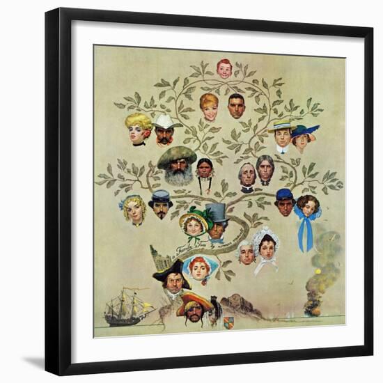 "Family Tree", October 24,1959-Norman Rockwell-Framed Giclee Print