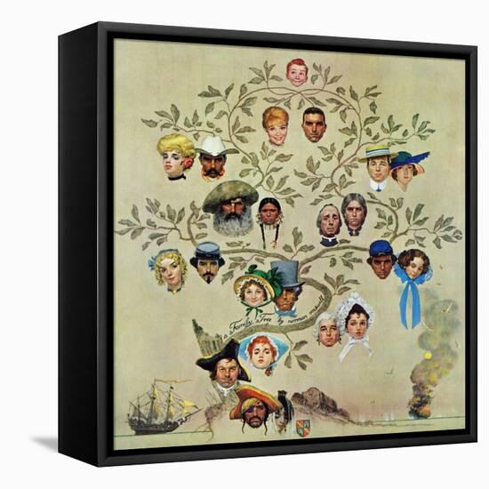 "Family Tree", October 24,1959-Norman Rockwell-Framed Stretched Canvas