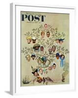 "Family Tree" Saturday Evening Post Cover, October 24,1959-Norman Rockwell-Framed Giclee Print