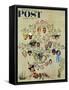 "Family Tree" Saturday Evening Post Cover, October 24,1959-Norman Rockwell-Framed Stretched Canvas