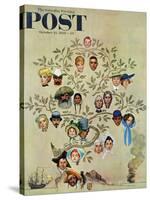 "Family Tree" Saturday Evening Post Cover, October 24,1959-Norman Rockwell-Stretched Canvas