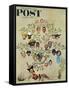 "Family Tree" Saturday Evening Post Cover, October 24,1959-Norman Rockwell-Framed Stretched Canvas