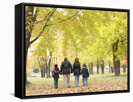 Family Walking in the Park-null-Framed Stretched Canvas