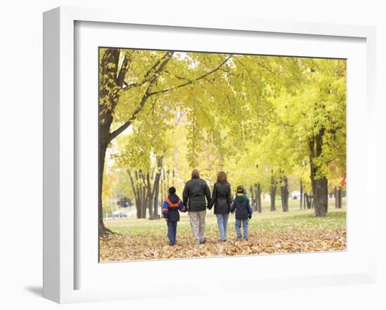 Family Walking in the Park-null-Framed Photographic Print