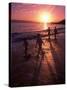 Family Walking on Beach at Dusk, HI-Mark Gibson-Stretched Canvas