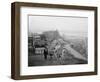 Family Walks on the Heights of Quebec City, Le Chateau Frontenac in the Background, 1910-null-Framed Art Print