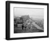 Family Walks on the Heights of Quebec City, Le Chateau Frontenac in the Background, 1910-null-Framed Art Print