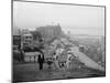 Family Walks on the Heights of Quebec City, Le Chateau Frontenac in the Background, 1910-null-Mounted Art Print