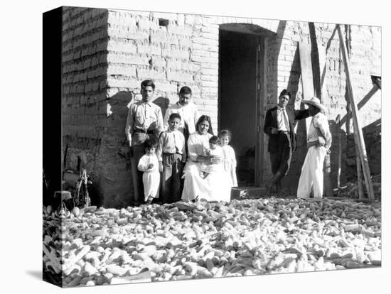 Family with Corn, State of Veracruz, Mexico, 1927-Tina Modotti-Stretched Canvas