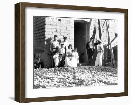 Family with Corn, State of Veracruz, Mexico, 1927-Tina Modotti-Framed Premium Photographic Print