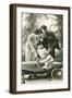 Family with Soap Box Racer-null-Framed Art Print