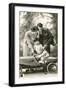 Family with Soap Box Racer-null-Framed Art Print