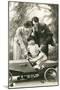 Family with Soap Box Racer-null-Mounted Art Print