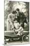 Family with Soap Box Racer-null-Mounted Art Print