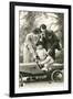 Family with Soap Box Racer-null-Framed Art Print